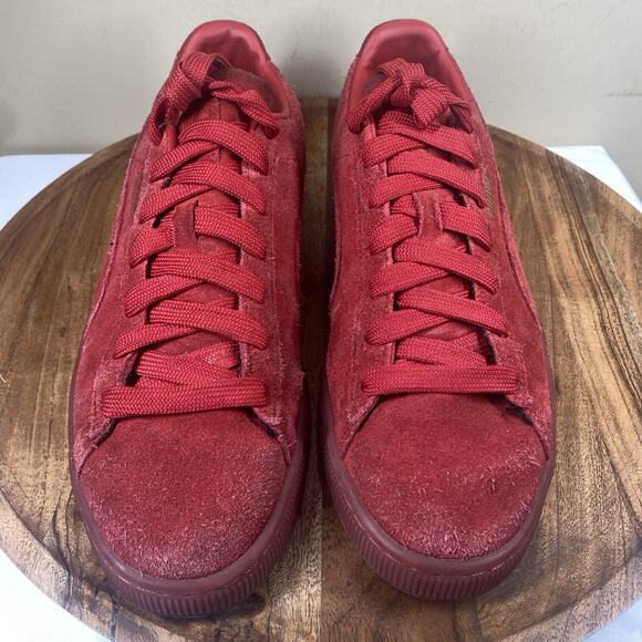 Puma Suede Classic Mono Iced Triple Red Mens Size 11.5 Athletic Shoes 381468-01 - Picture 5 of 10